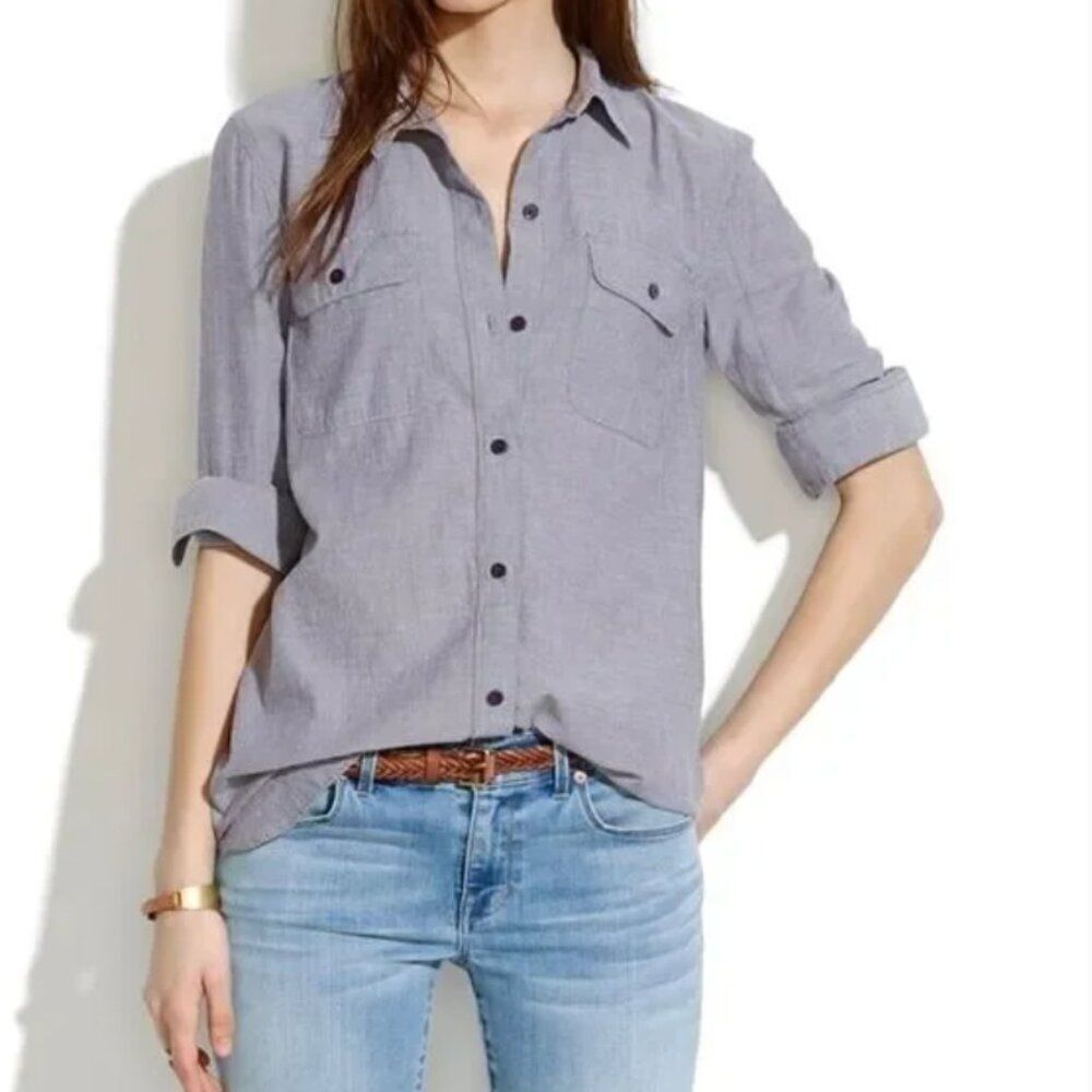 Madewell Purple Chambray Tomboy Workshirt Women’s XS